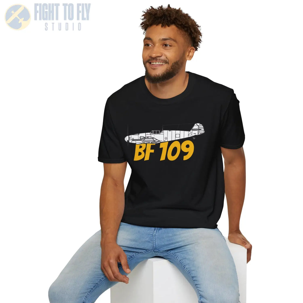 Bf 109G Side Profile T-Shirt - Pilot gifts - WWII warbird t-shirt