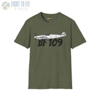 Bf 109G Side Profile T-Shirt - Pilot gifts - WWII warbird t-shirt