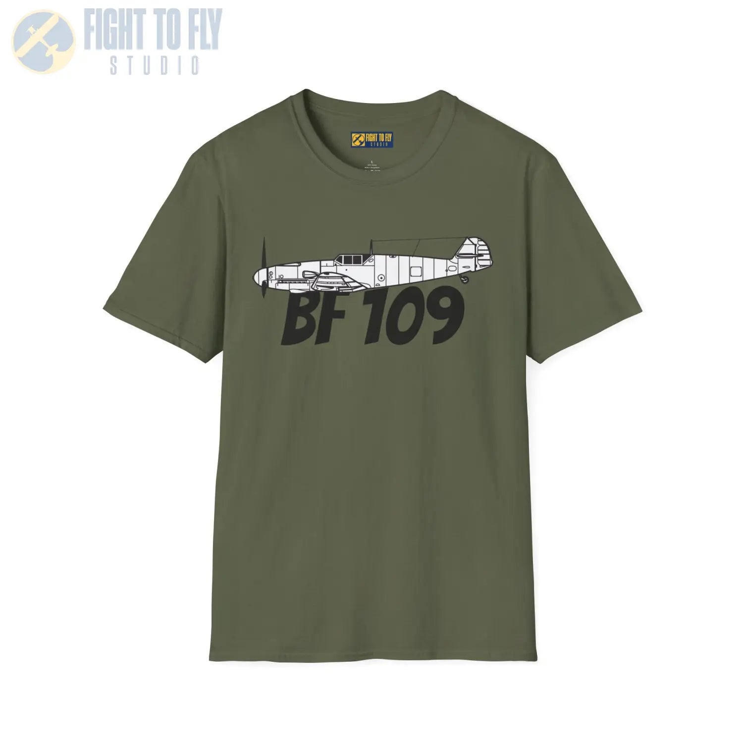 Bf 109G Side Profile T-Shirt - Pilot gifts - WWII warbird t-shirt