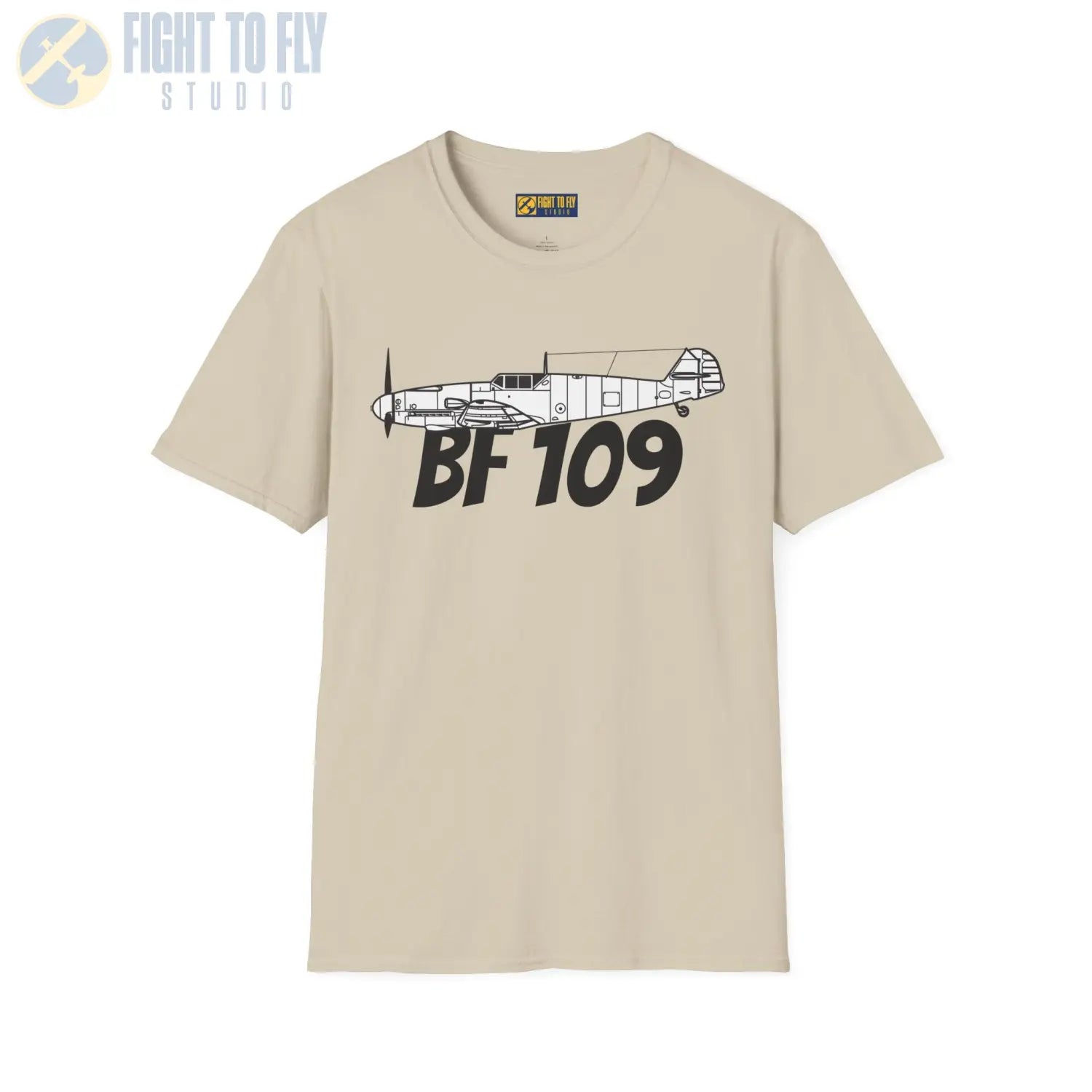 Bf 109G Side Profile T-Shirt - Pilot gifts - WWII warbird t-shirt