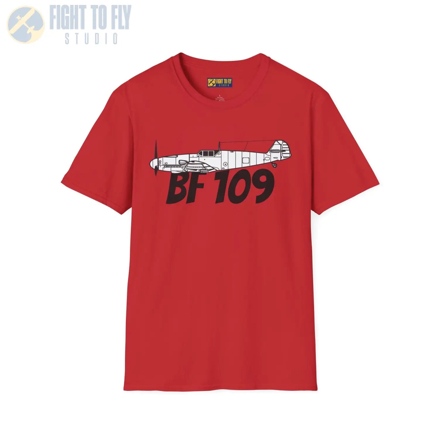Bf 109G Side Profile T-Shirt - Pilot gifts - WWII warbird t-shirt