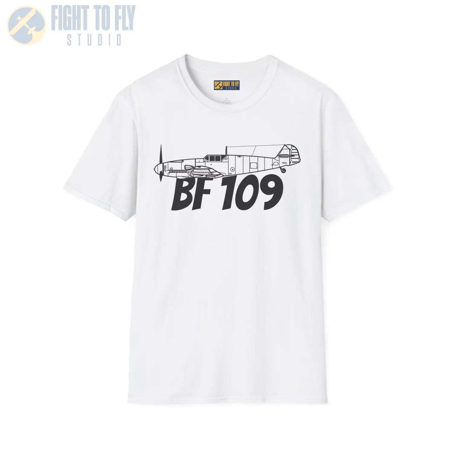 Bf 109G Side Profile T-Shirt - Pilot gifts - WWII warbird t-shirt