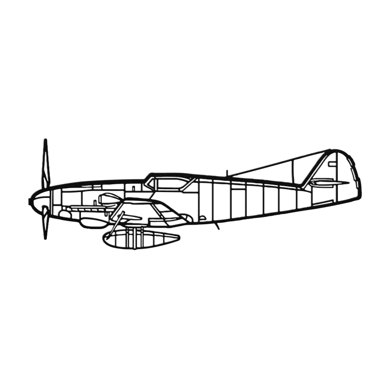 Bf 109K Die Cut Metal Wall Art - Sign - Pilot gifts - WWII warbird t-shirt
