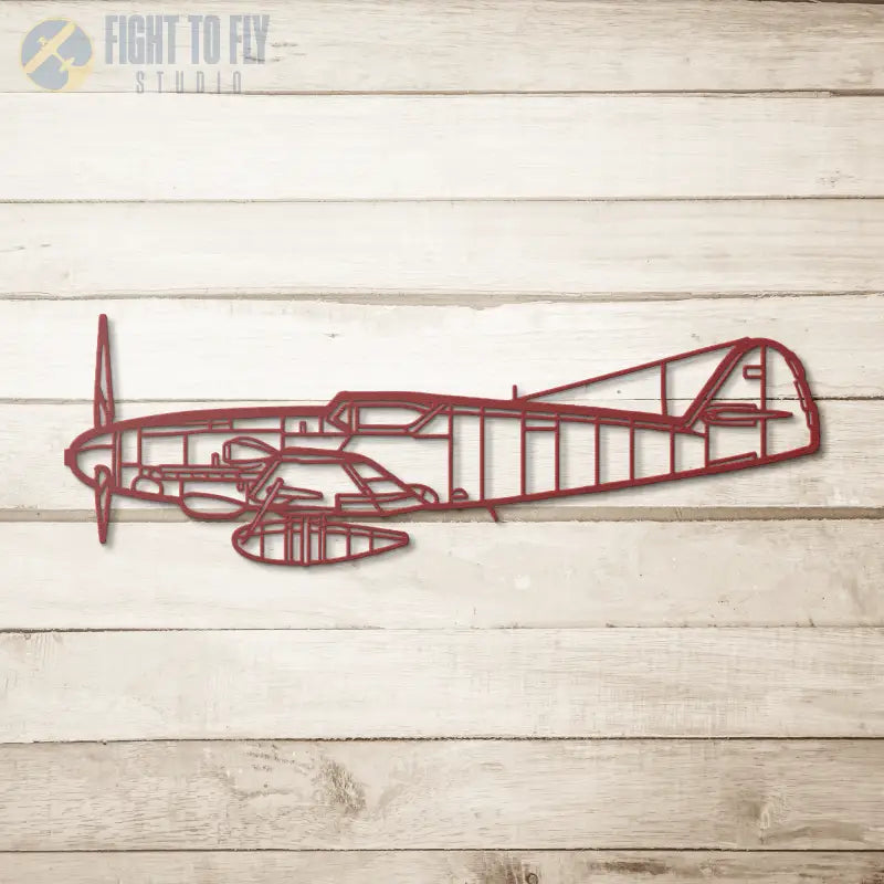 Bf 109K Die Cut Metal Wall Art - Sign - Pilot gifts - WWII warbird t-shirt