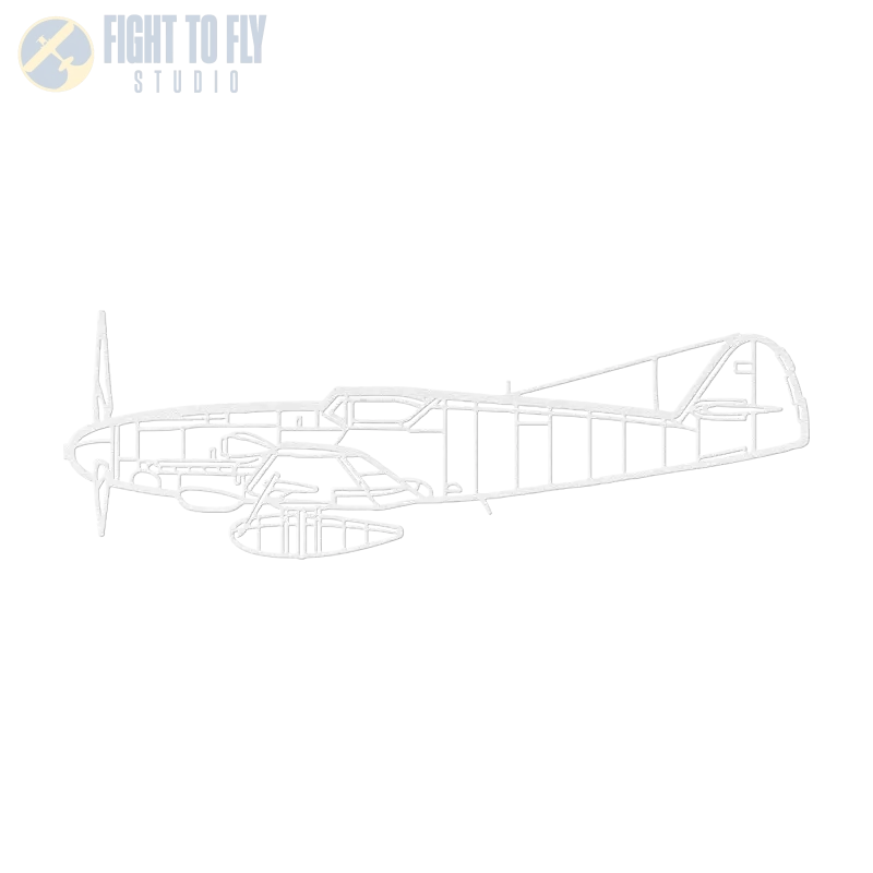Bf 109K Die Cut Metal Wall Art - Sign - Pilot gifts - WWII warbird t-shirt