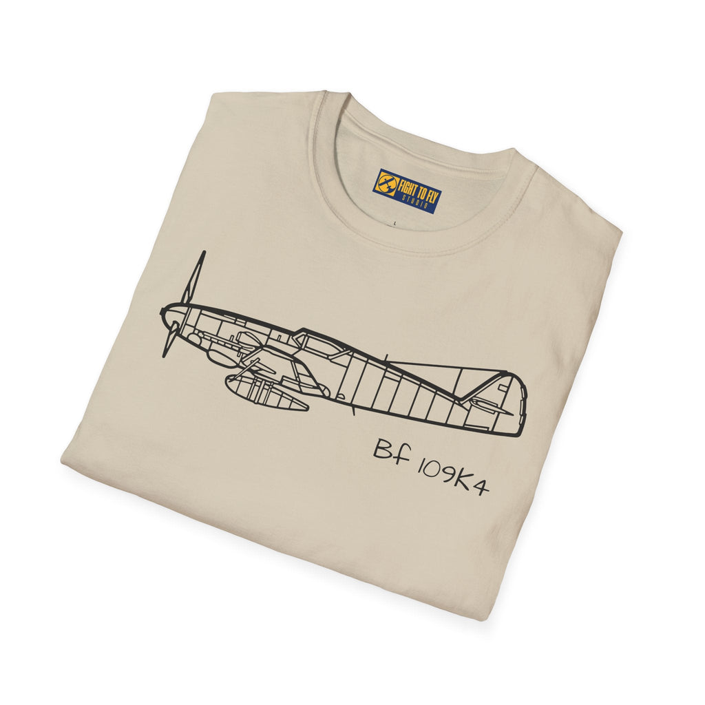 BF 109K4 T-Shirt – Bf 109K-4 Late-War Fighter Aviation Tee - Gifts for pilots - apparel