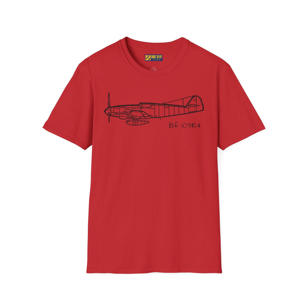 BF 109K4 T-Shirt – Bf 109K-4 Late-War Fighter Aviation Tee - Gifts for pilots - apparel