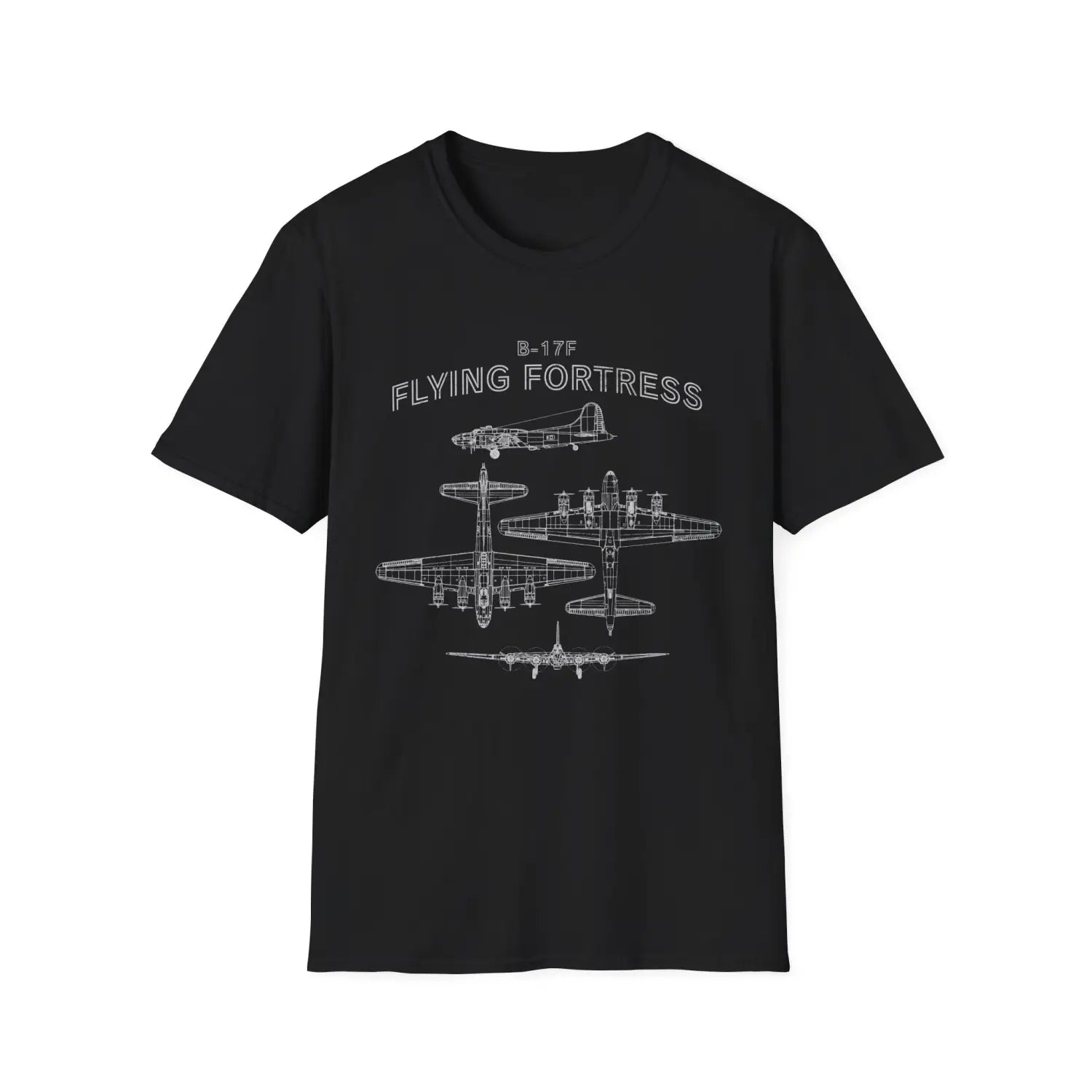 Boeing B-17F Flying Fortress — T-shirt - T-Shirt - Pilot gifts - WWII warbird t-shirt