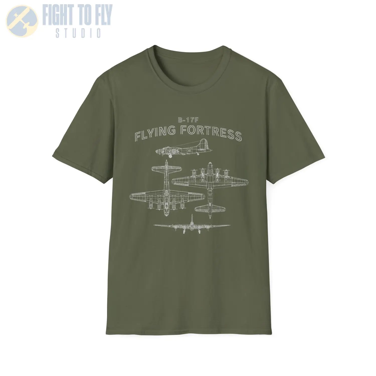 Boeing B-17F Flying Fortress — T-shirt - T-Shirt - Pilot gifts - WWII warbird t-shirt