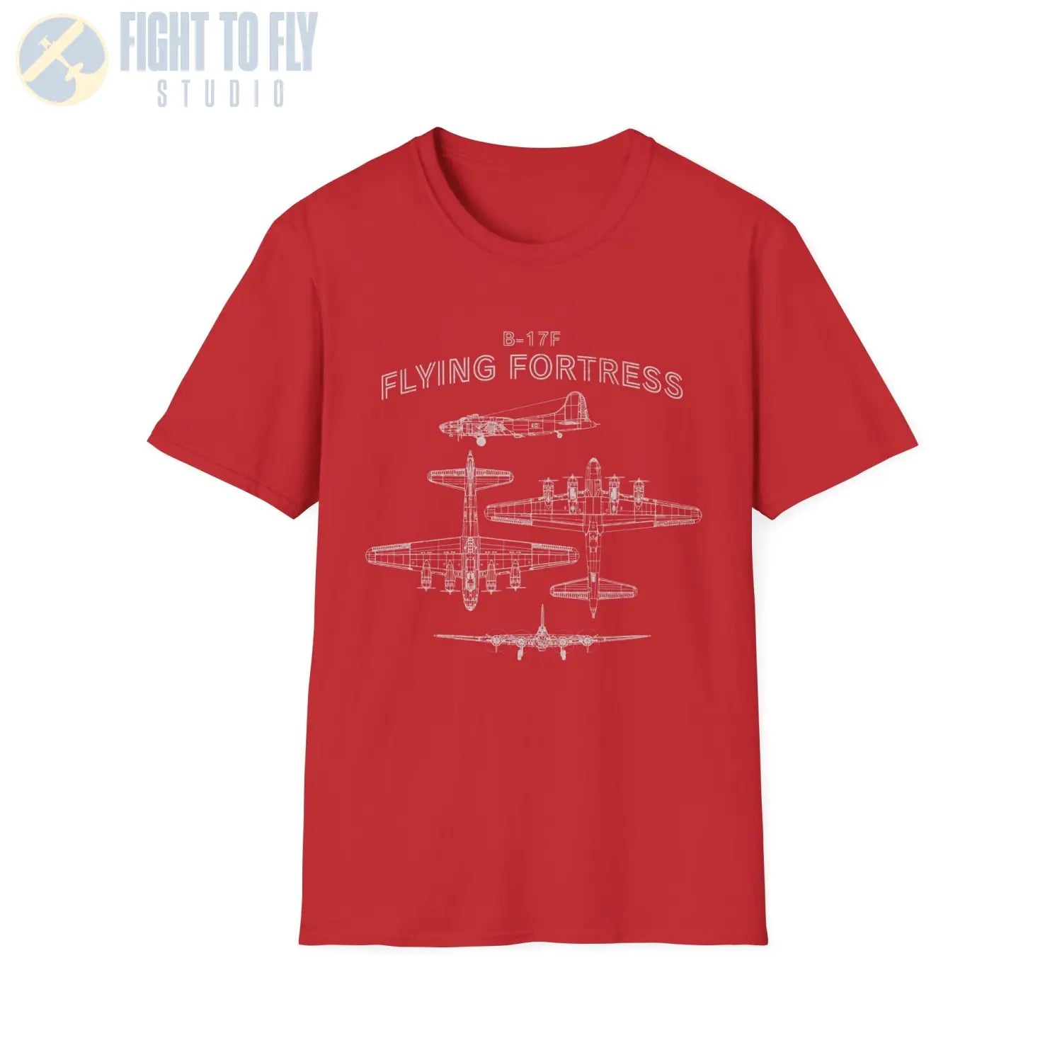 Boeing B-17F Flying Fortress — T-shirt - T-Shirt - Pilot gifts - WWII warbird t-shirt