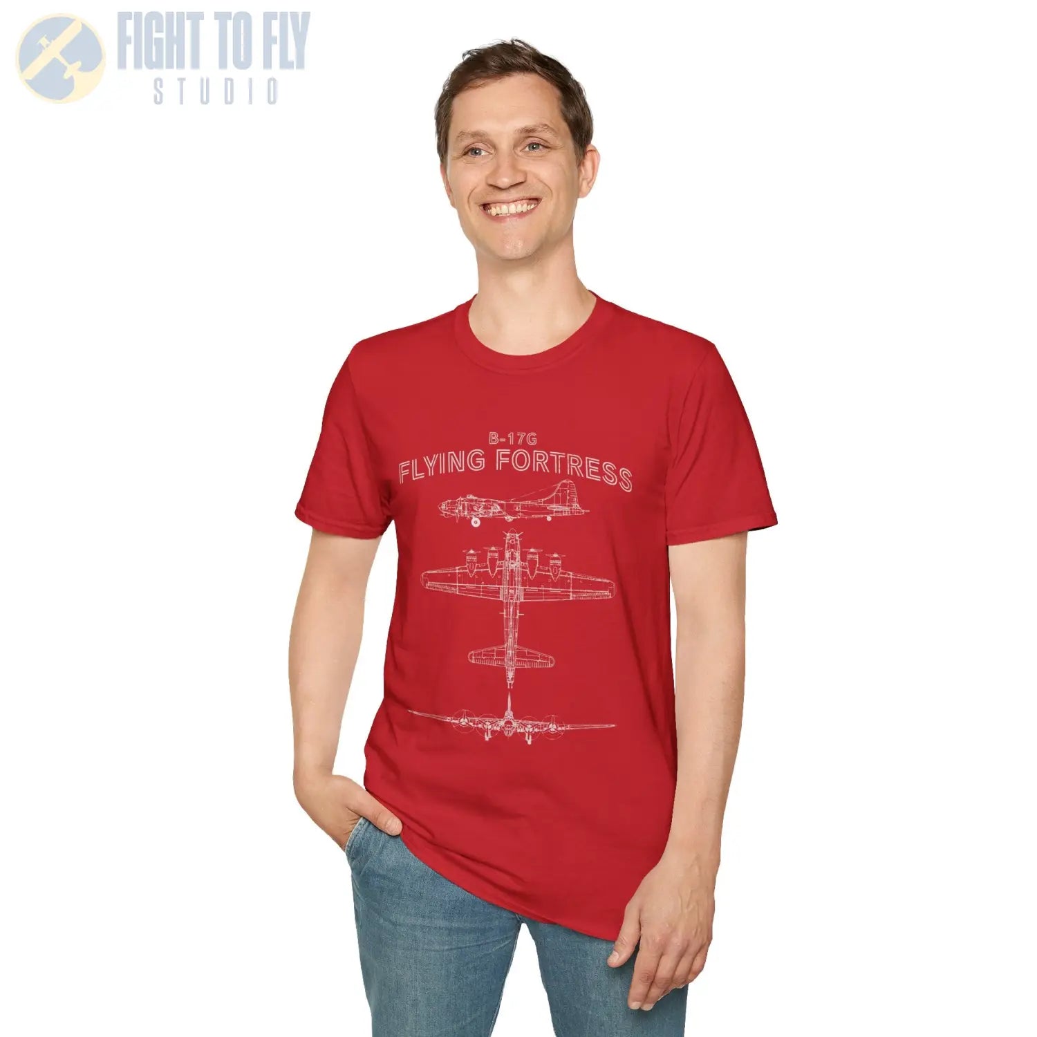 Boeing B-17G Flying Fortress — T-shirt - T-Shirt - Pilot gifts - WWII warbird t-shirt