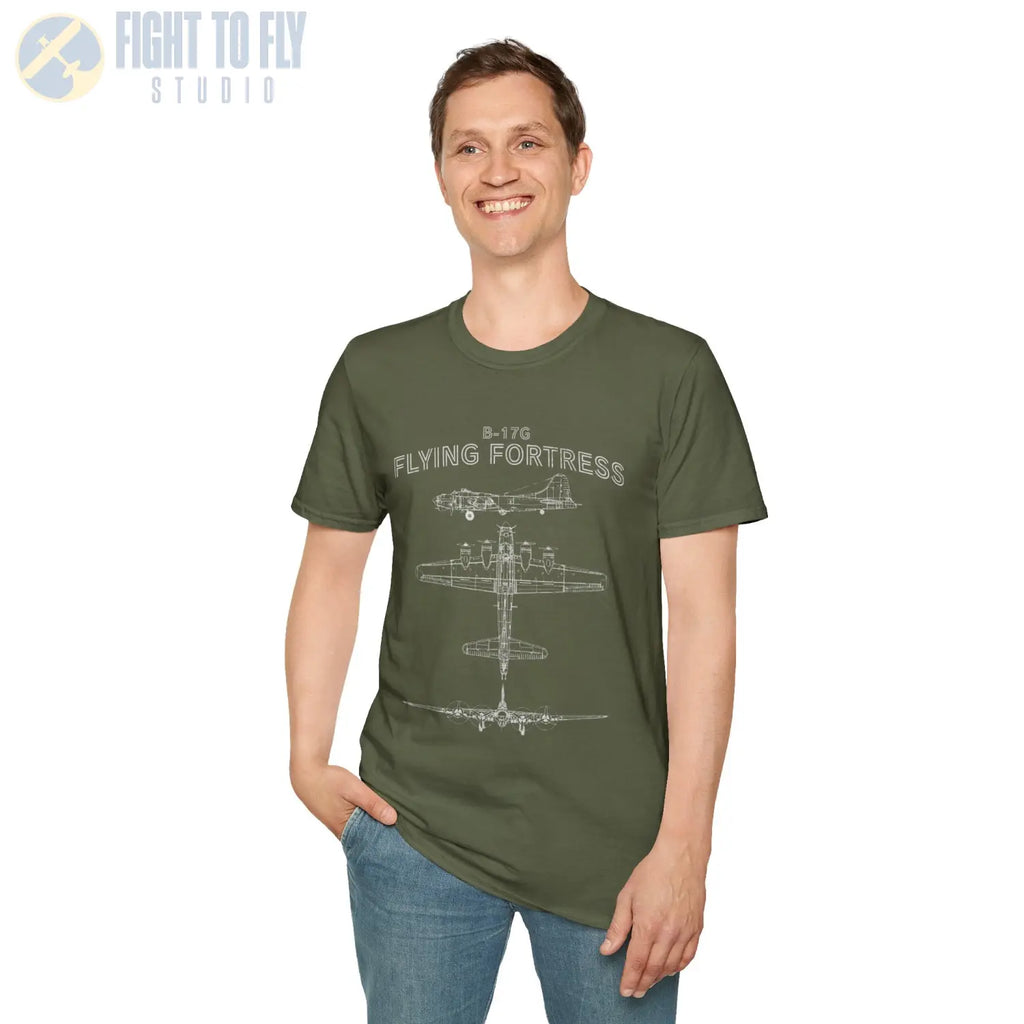 Boeing B-17G Flying Fortress — T-shirt - T-Shirt - Pilot gifts - WWII warbird t-shirt