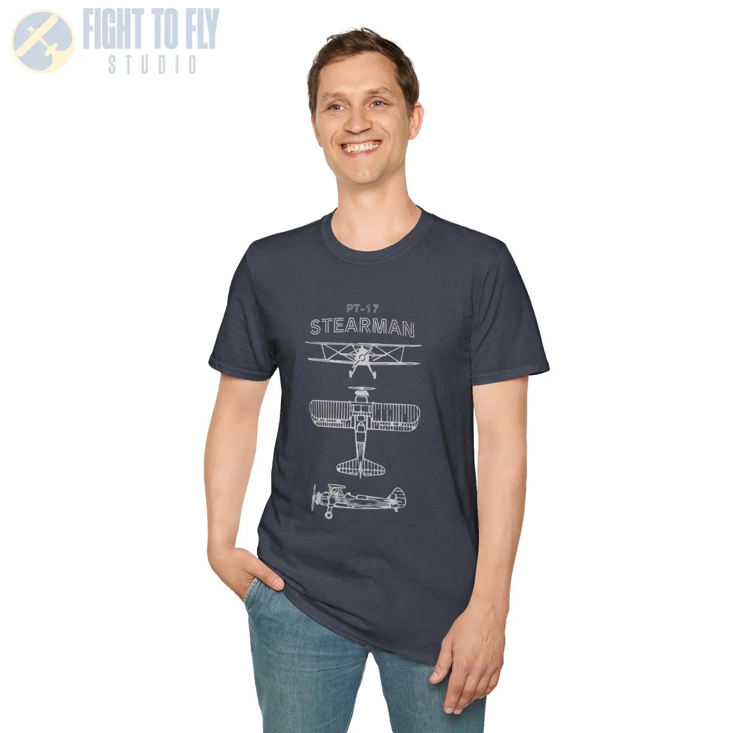 Boeing Stearman — T-shirt - T-Shirt - Pilot gifts - WWII warbird t-shirt