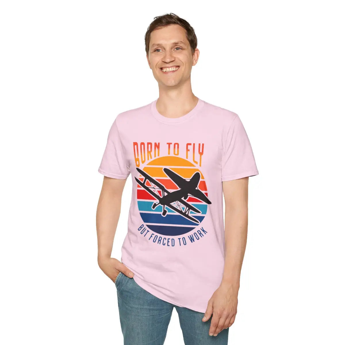 Born to Fly but Forced Work - T-Shirt - Pilot gifts - WWII warbird t-shirt