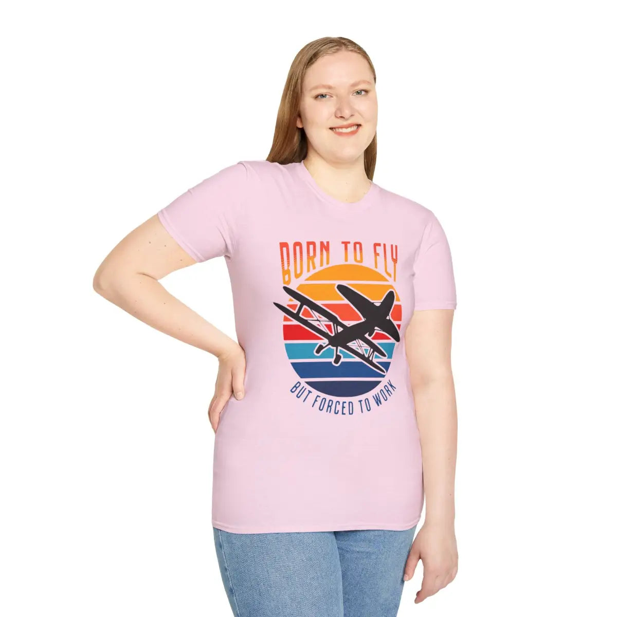 Born to Fly but Forced Work - T-Shirt - Pilot gifts - WWII warbird t-shirt