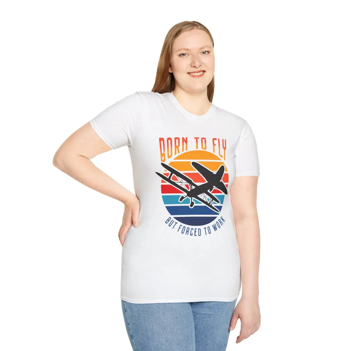 Born to Fly but Forced Work - T-Shirt - Pilot gifts - WWII warbird t-shirt