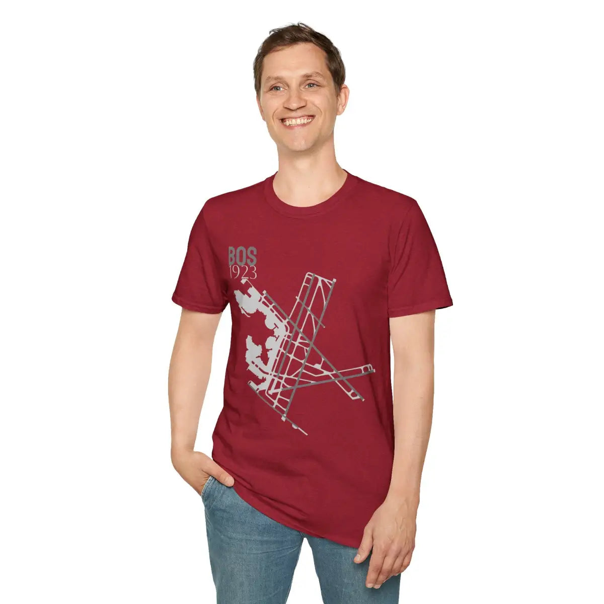 BOS Boston Logan International 1923 - Tee - T-Shirt - Pilot gifts - WWII warbird t-shirt