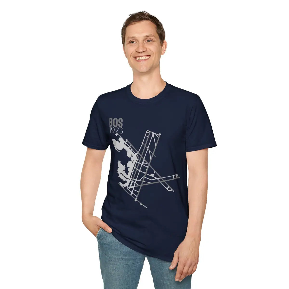 BOS Boston Logan International 1923 - Tee - T-Shirt - Pilot gifts - WWII warbird t-shirt