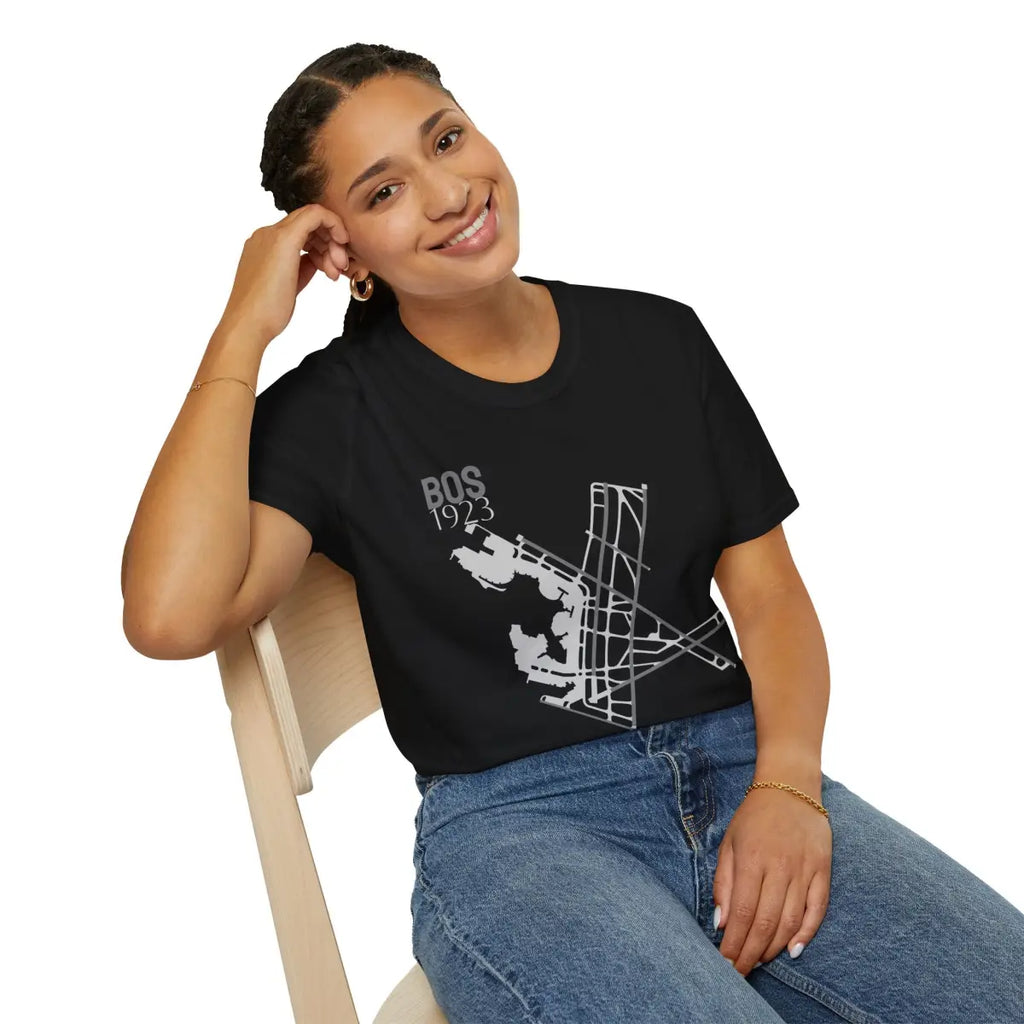 BOS Boston Logan International 1923 - Tee - T-Shirt - Gifts for pilots - Aviation apparel