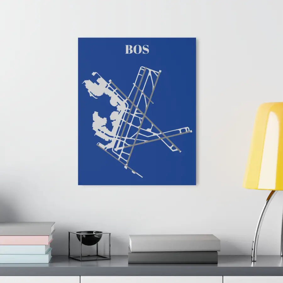 BOS - Boston Logan International Acrylic Print - Home Decor - Gifts for pilots - Aviation apparel
