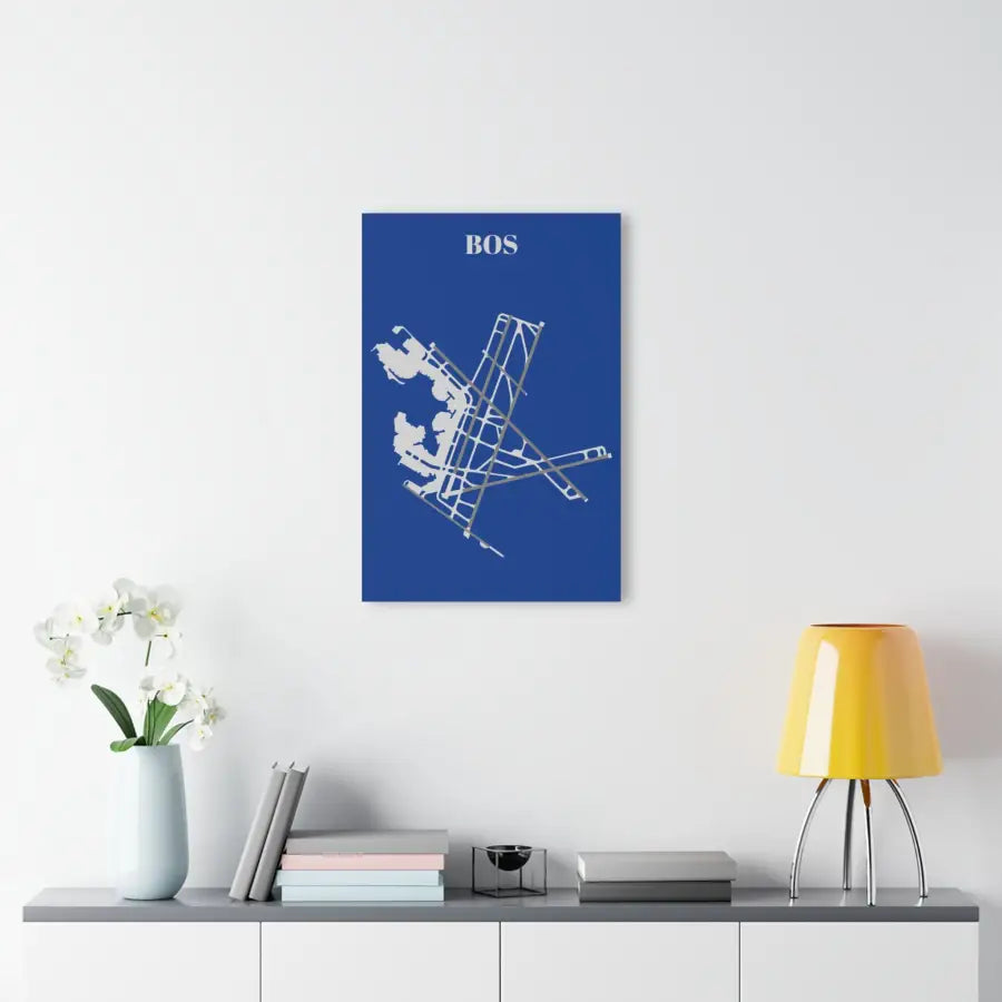 BOS - Boston Logan International Acrylic Print - Home Decor - Gifts for pilots - Aviation apparel