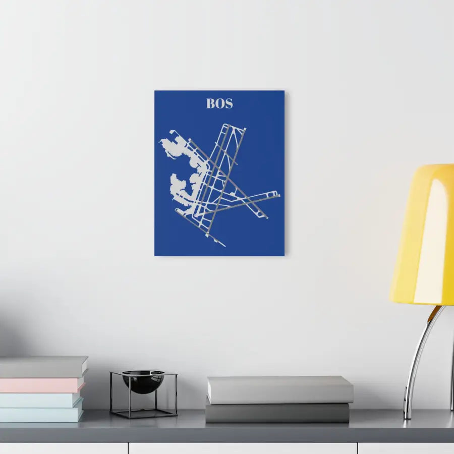 BOS - Boston Logan International Acrylic Print - Home Decor - Gifts for pilots - Aviation apparel