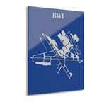 BWI - Baltimore/Washington International Acrylic Print - Home Decor - Pilot gifts - WWII warbird t-shirt
