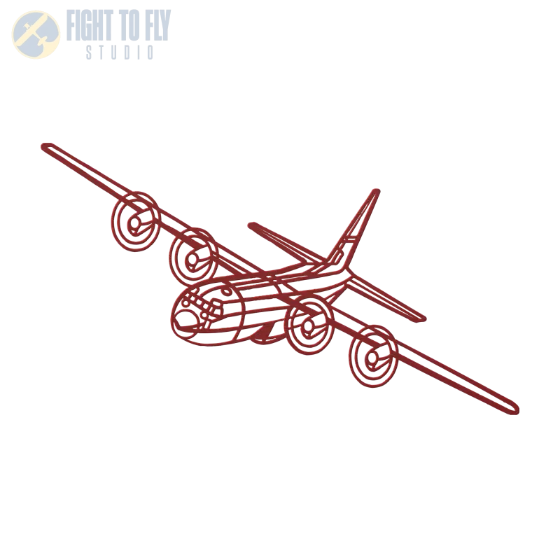 C-130H Flying Die Cut Metal Wall Art - Sign - Pilot gifts - WWII warbird t-shirt