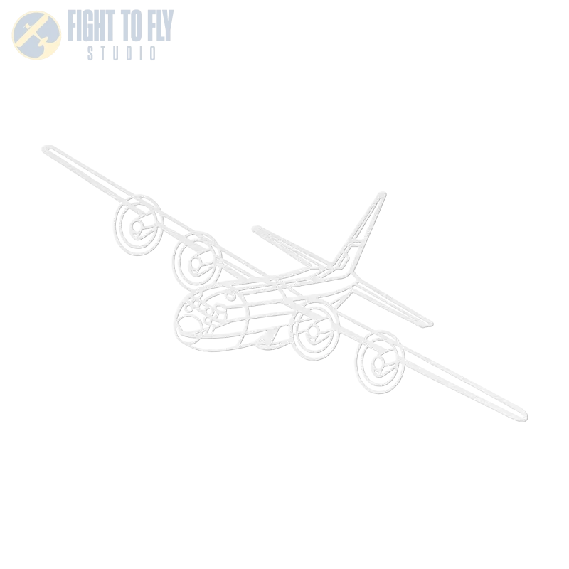 C-130H Flying Die Cut Metal Wall Art - Sign - Pilot gifts - WWII warbird t-shirt