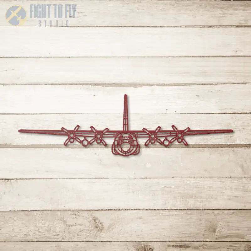 C-130H Front View Die Cut Metal Wall Art - Sign - Pilot gifts - WWII warbird t-shirt