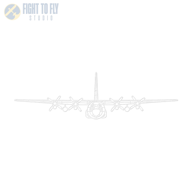 C-130H Front View Die Cut Metal Wall Art - Sign - Pilot gifts - WWII warbird t-shirt