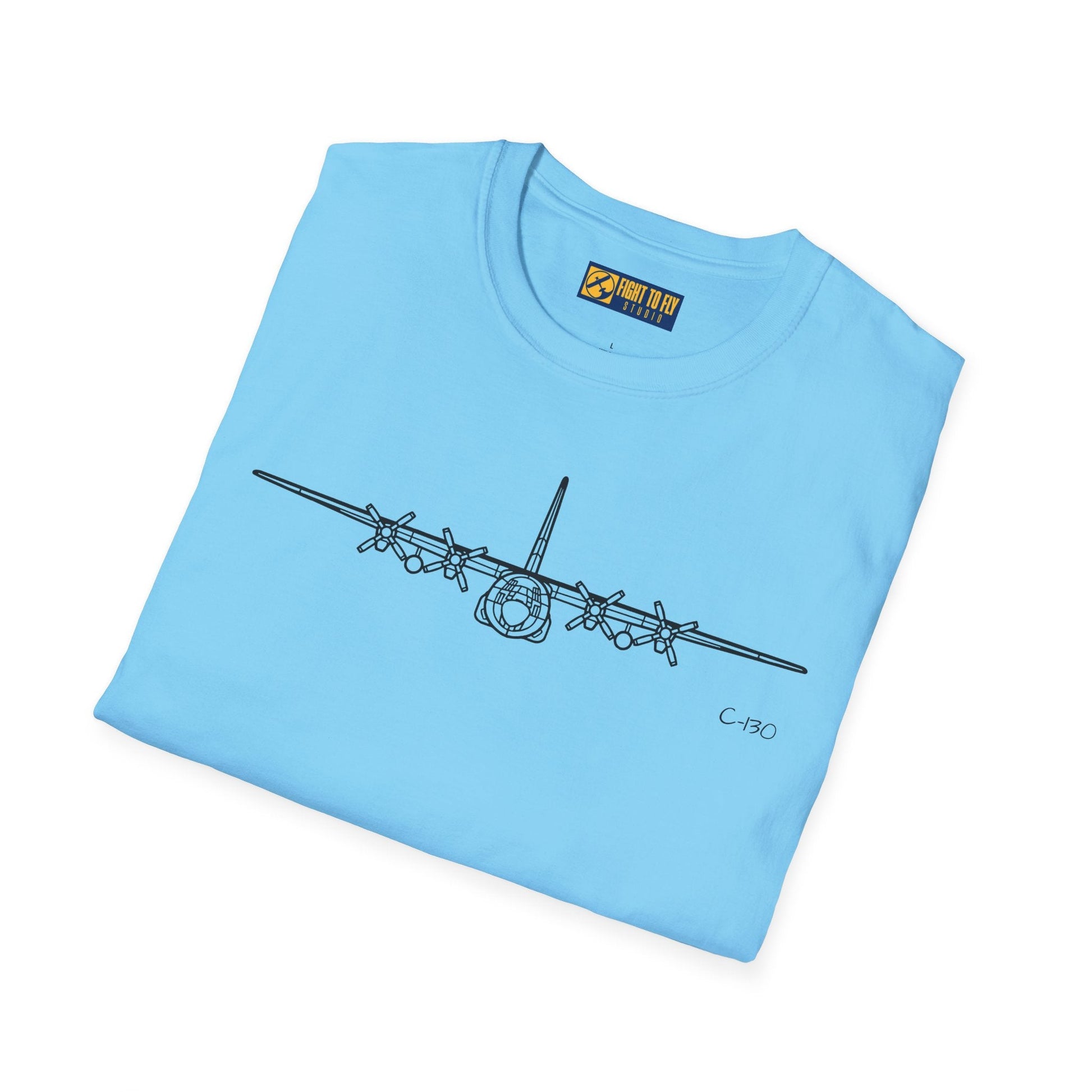 C-130H Front View T-Shirt – Hercules Tactical Airlifter Tee - Pilot gifts - WWII warbird t-shirt