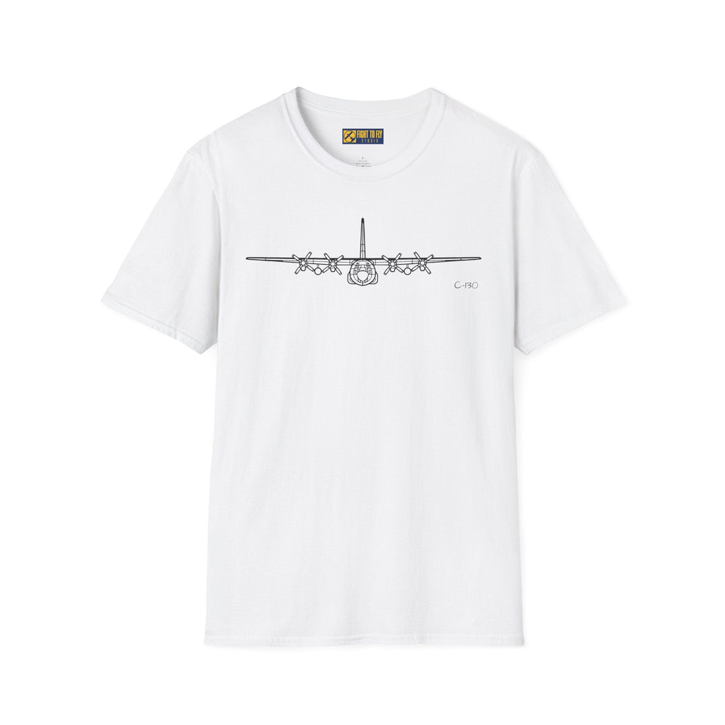 C-130H Front View T-Shirt – Hercules Tactical Airlifter Tee - Pilot gifts - WWII warbird t-shirt