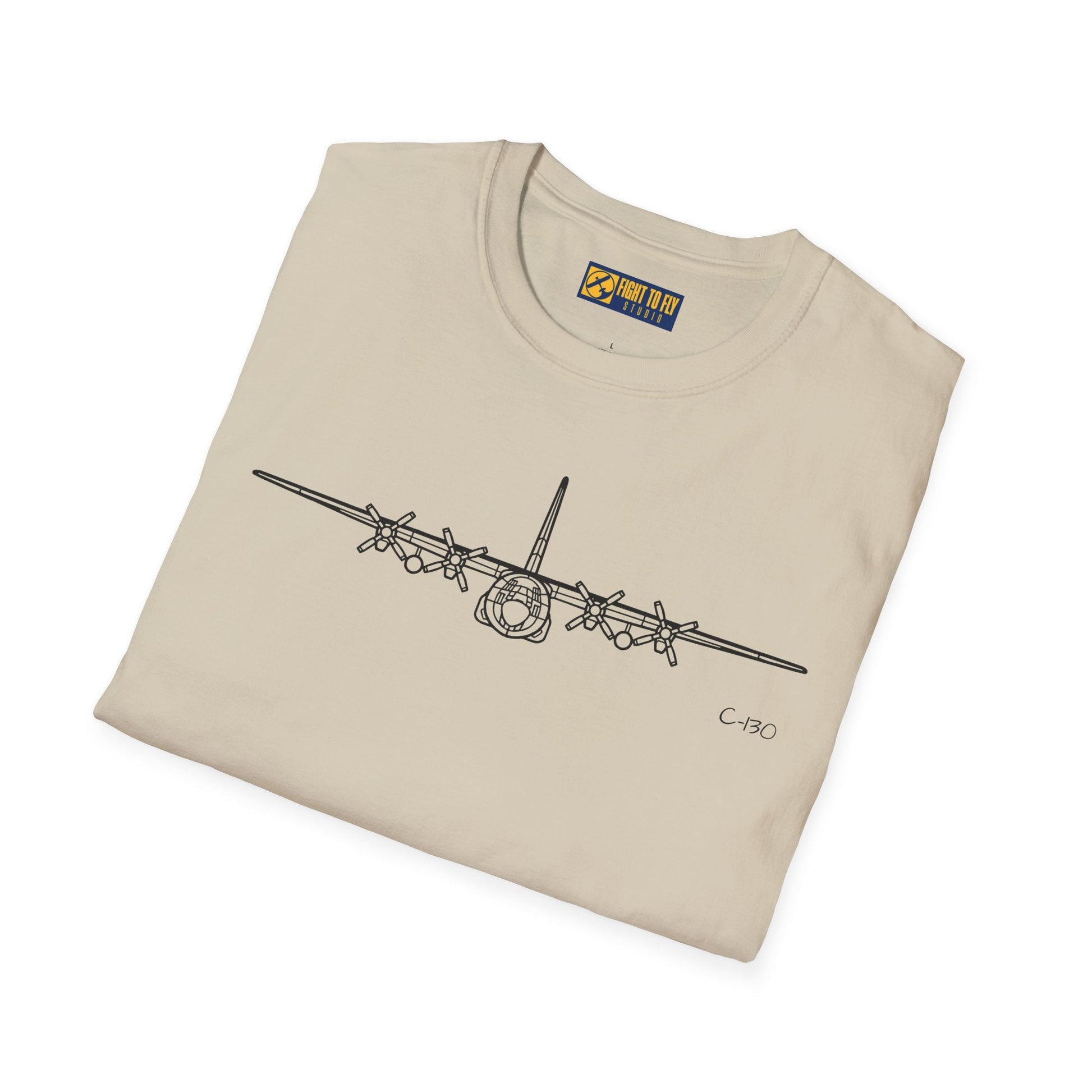 C-130H Front View T-Shirt – Hercules Tactical Airlifter Tee - Pilot gifts - WWII warbird t-shirt