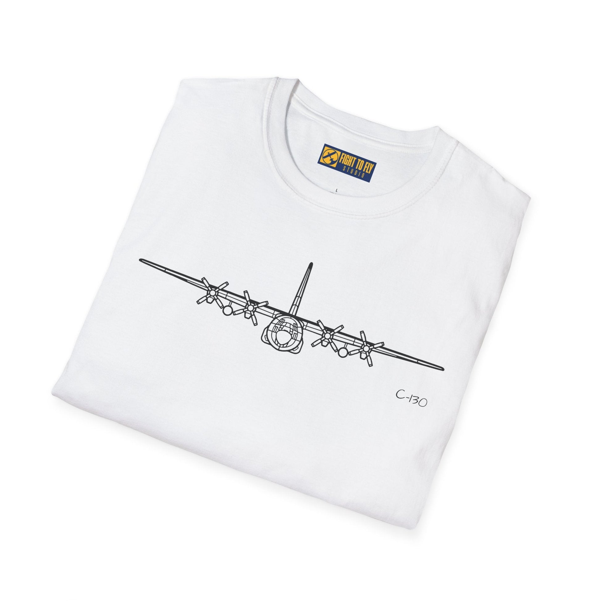 C-130H Front View T-Shirt – Hercules Tactical Airlifter Tee - Pilot gifts - WWII warbird t-shirt