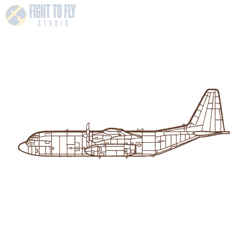 C-130J Side Die Cut Metal Wall Art - Sign - Pilot gifts - WWII warbird t-shirt