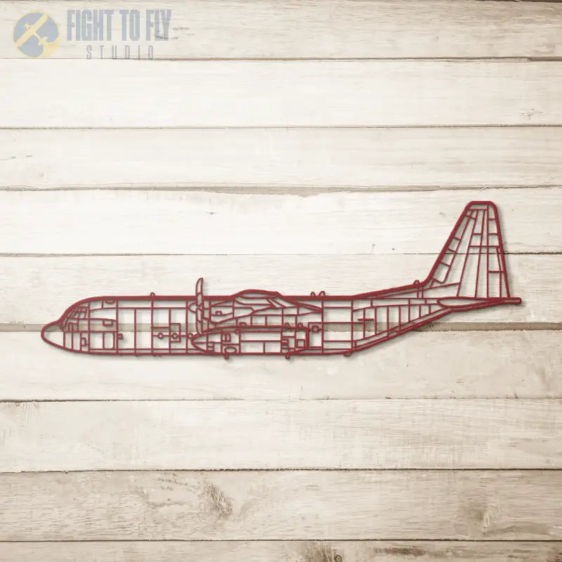 C-130J Side Die Cut Metal Wall Art - Sign - Pilot gifts - WWII warbird t-shirt