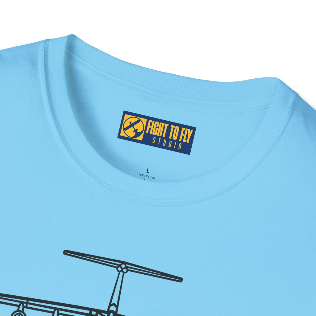 C-141 Front View T-Shirt – Starlifter Jet Transport Tee - Pilot gifts - WWII warbird t-shirt