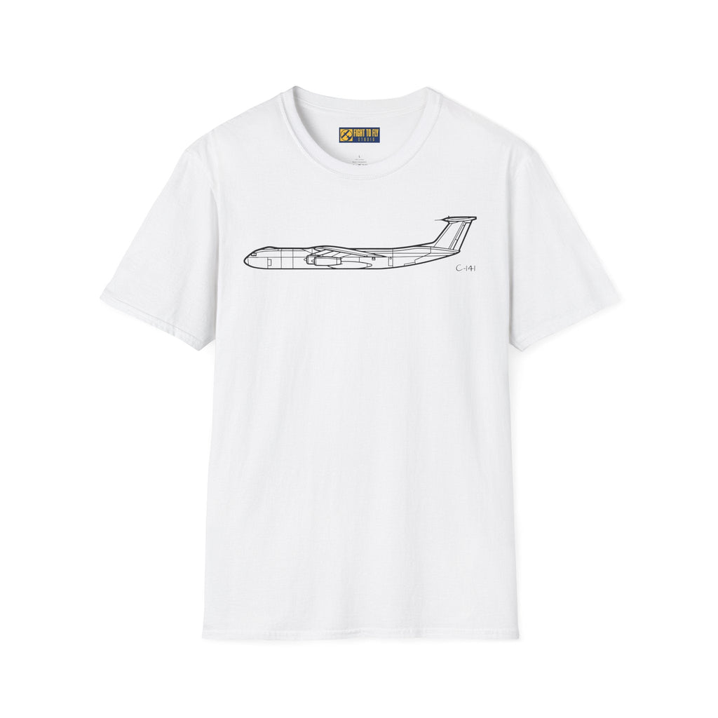 C-141 Side View T-Shirt – Starlifter Strategic Transport Tee - Pilot gifts - WWII warbird t-shirt