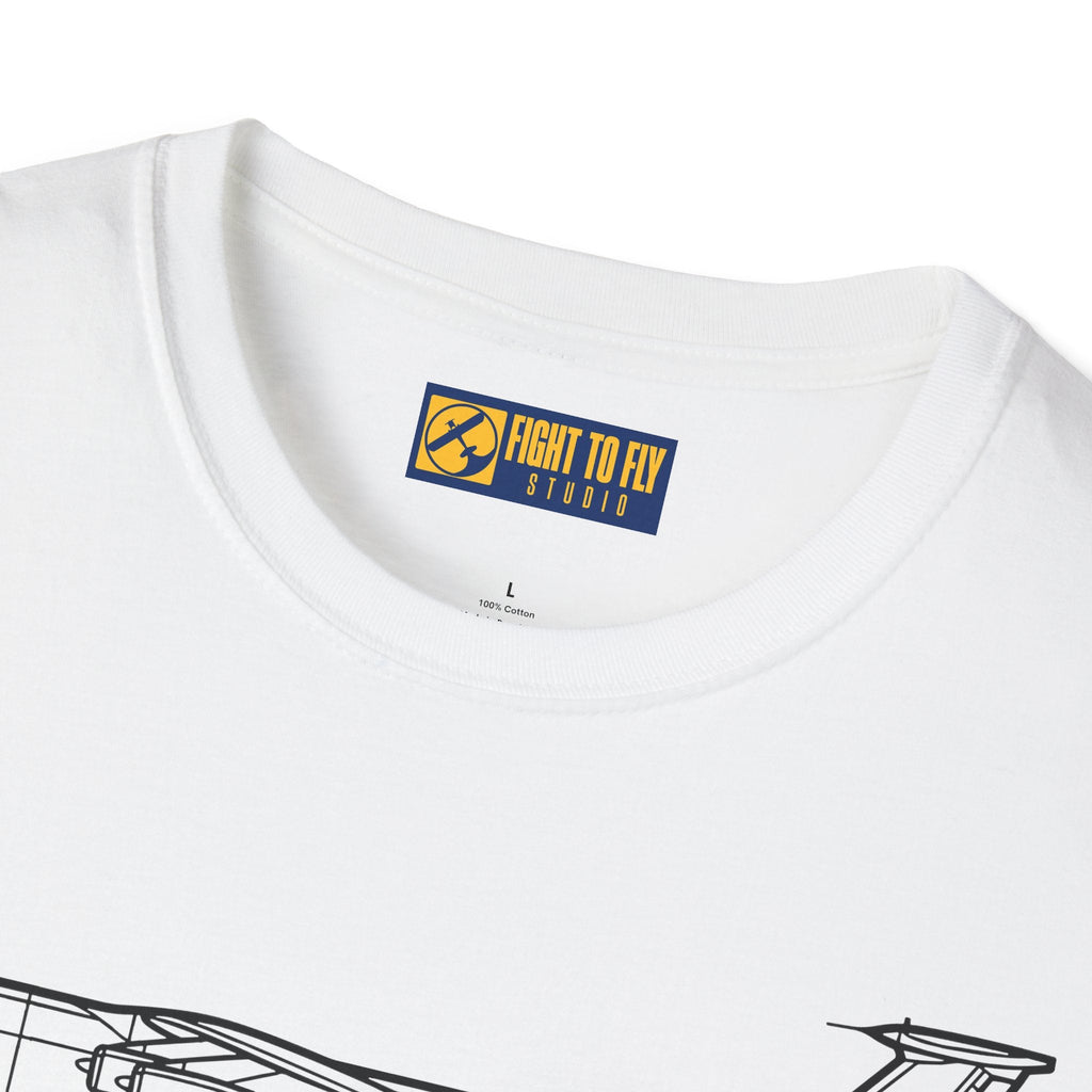 C-141 Side View T-Shirt – Starlifter Strategic Transport Tee - Pilot gifts - WWII warbird t-shirt