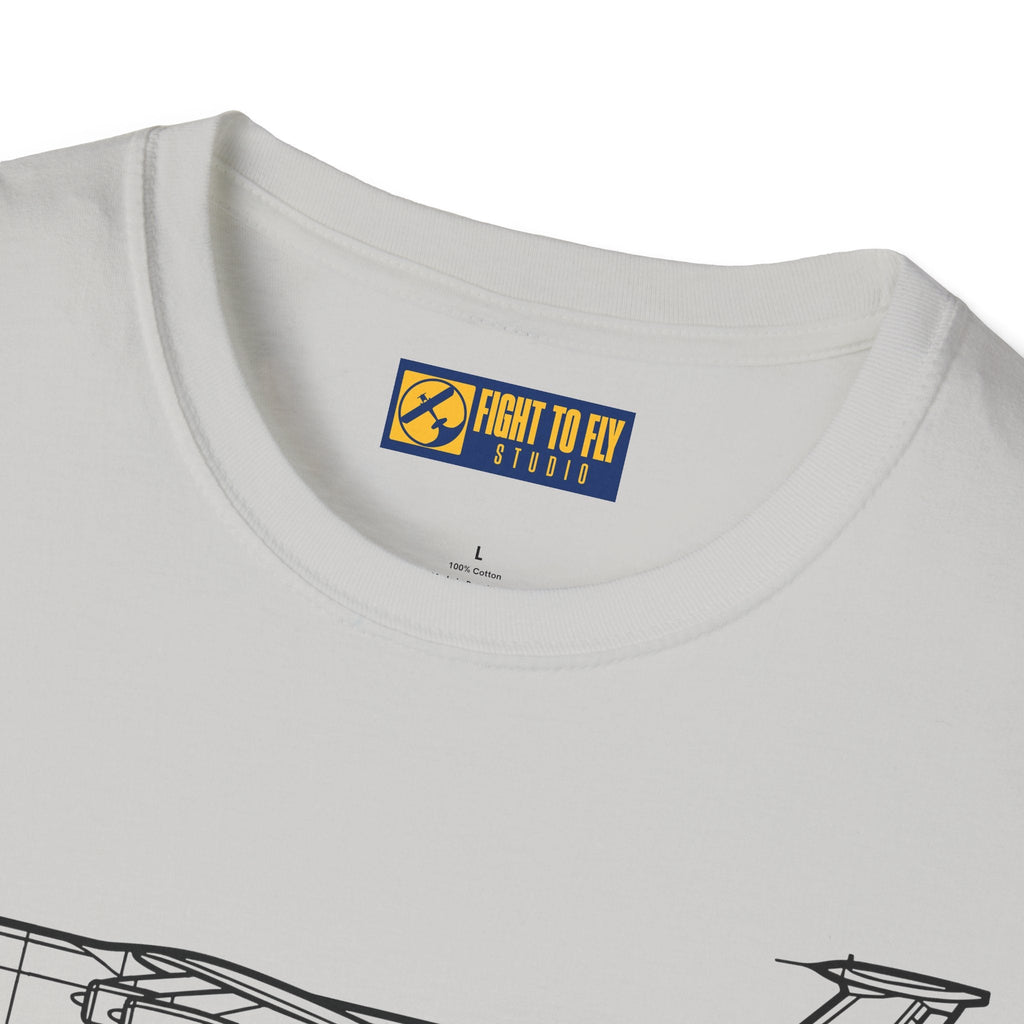 C-141 Side View T-Shirt – Starlifter Strategic Transport Tee - Pilot gifts - WWII warbird t-shirt