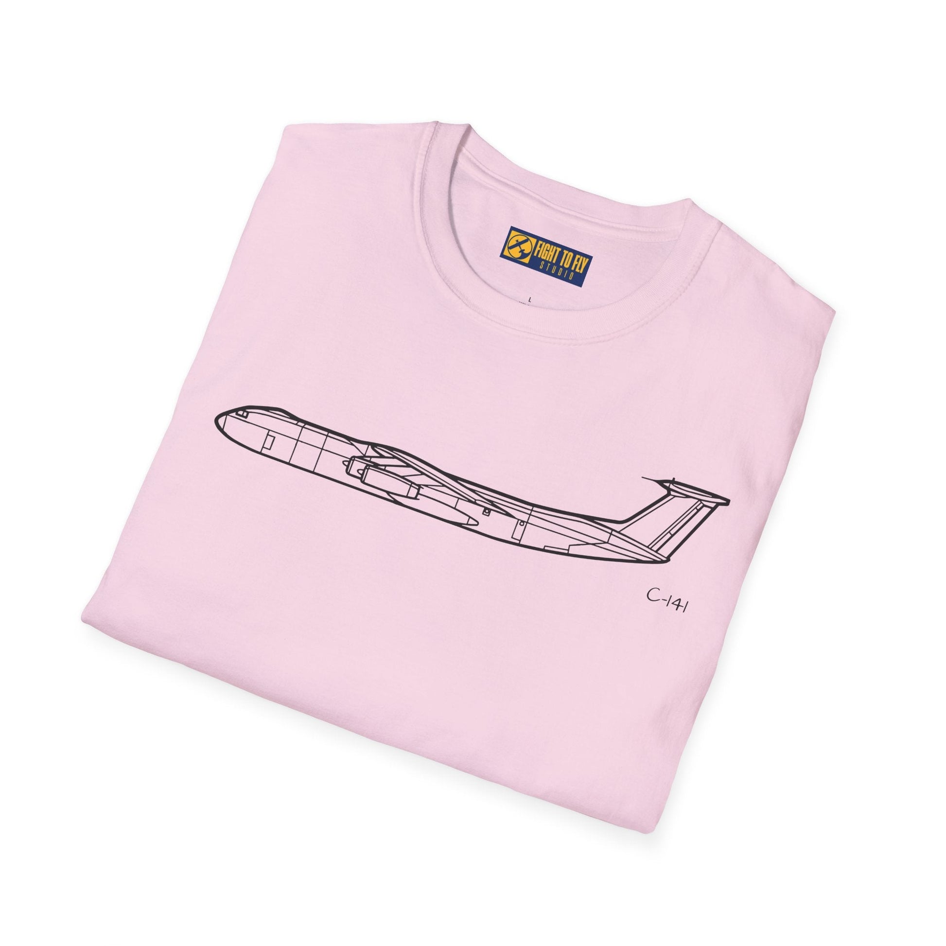 C-141 Side View T-Shirt – Starlifter Strategic Transport Tee - Pilot gifts - WWII warbird t-shirt