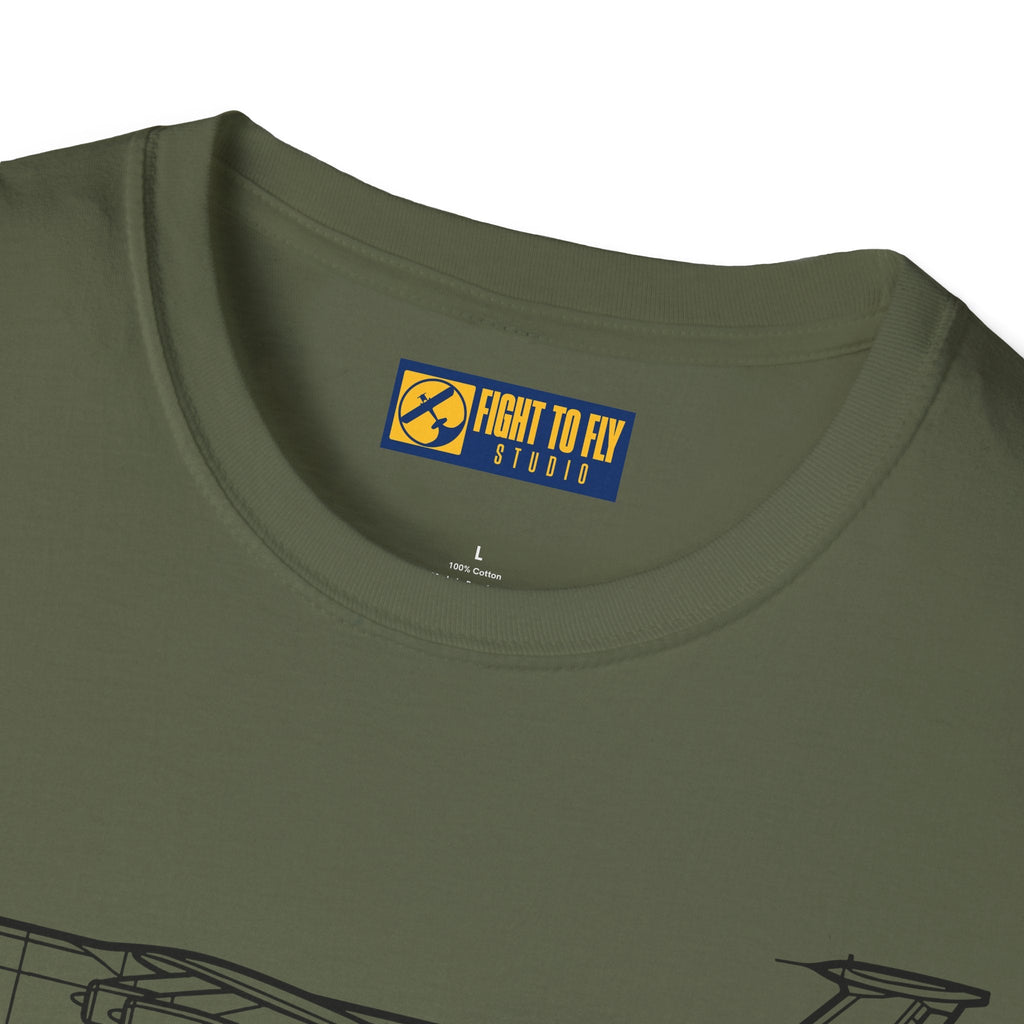 C-141 Side View T-Shirt – Starlifter Strategic Transport Tee - Pilot gifts - WWII warbird t-shirt