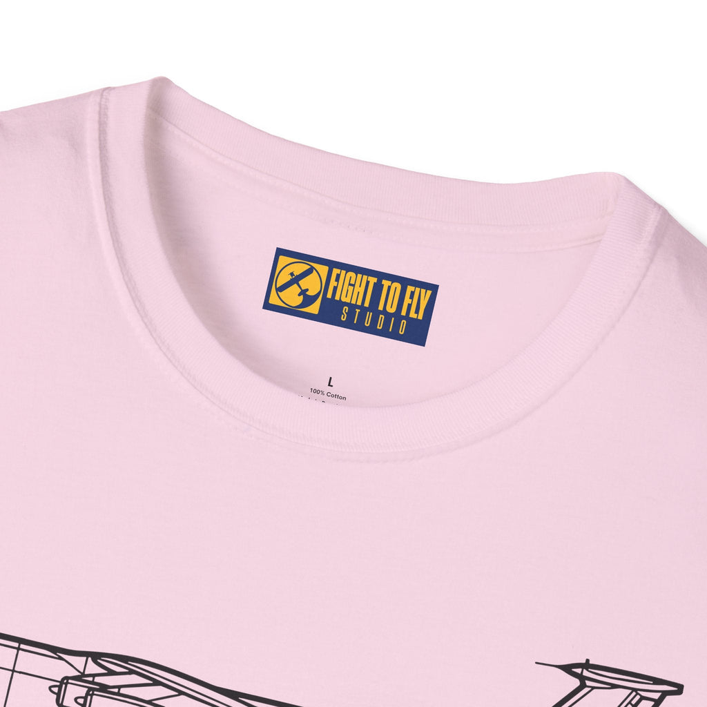 C-141 Side View T-Shirt – Starlifter Strategic Transport Tee - Pilot gifts - WWII warbird t-shirt