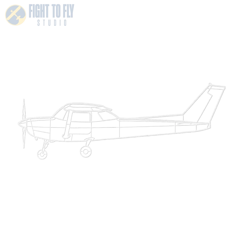C 152 Die Cut Metal Wall Art - Sign - Pilot gifts - WWII warbird t-shirt