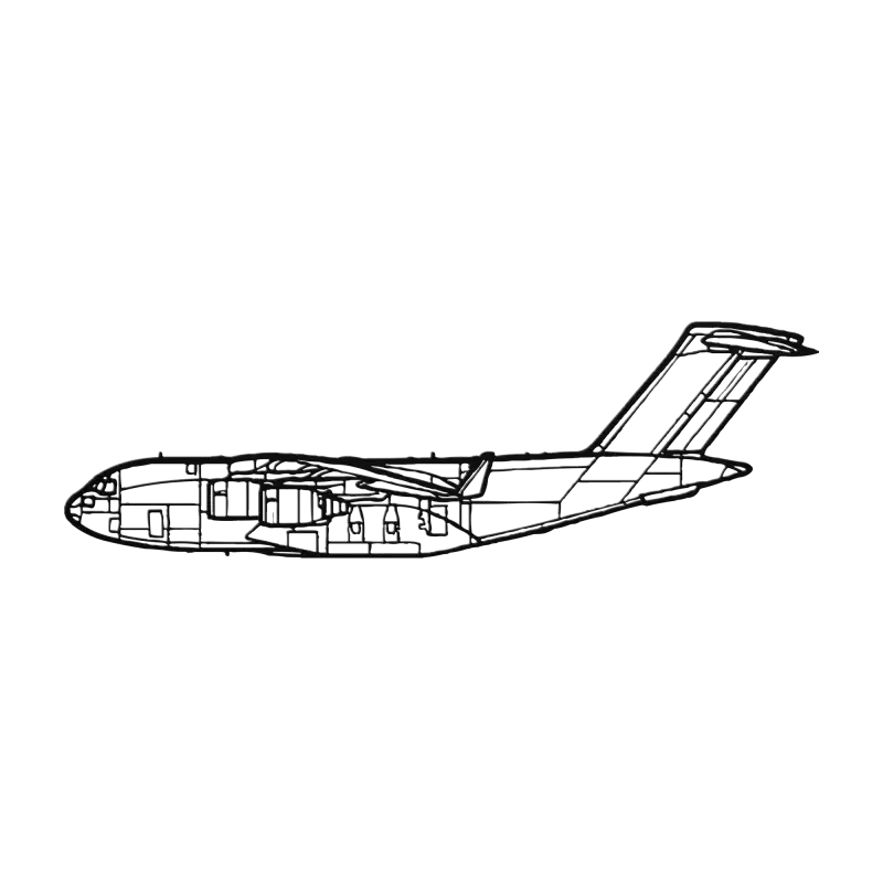 C-17 Airlifter Die Cut Metal Wall Art - Sign - Pilot gifts - WWII warbird t-shirt