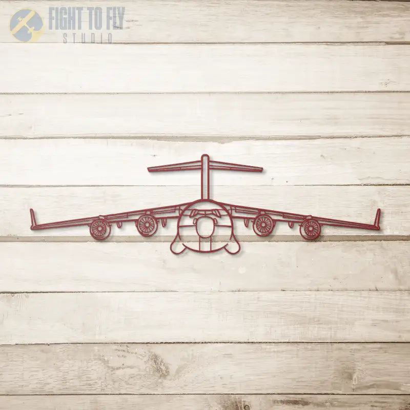 C-17 Front View - Metal Sign - Pilot gifts - WWII warbird t-shirt