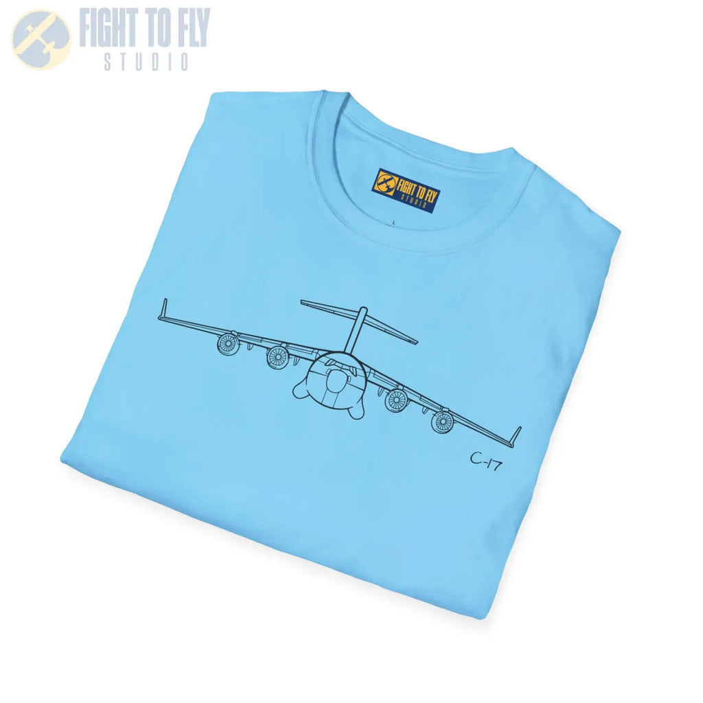 C-17 Globemaster III Front View T-Shirt - Pilot gifts - WWII warbird t-shirt