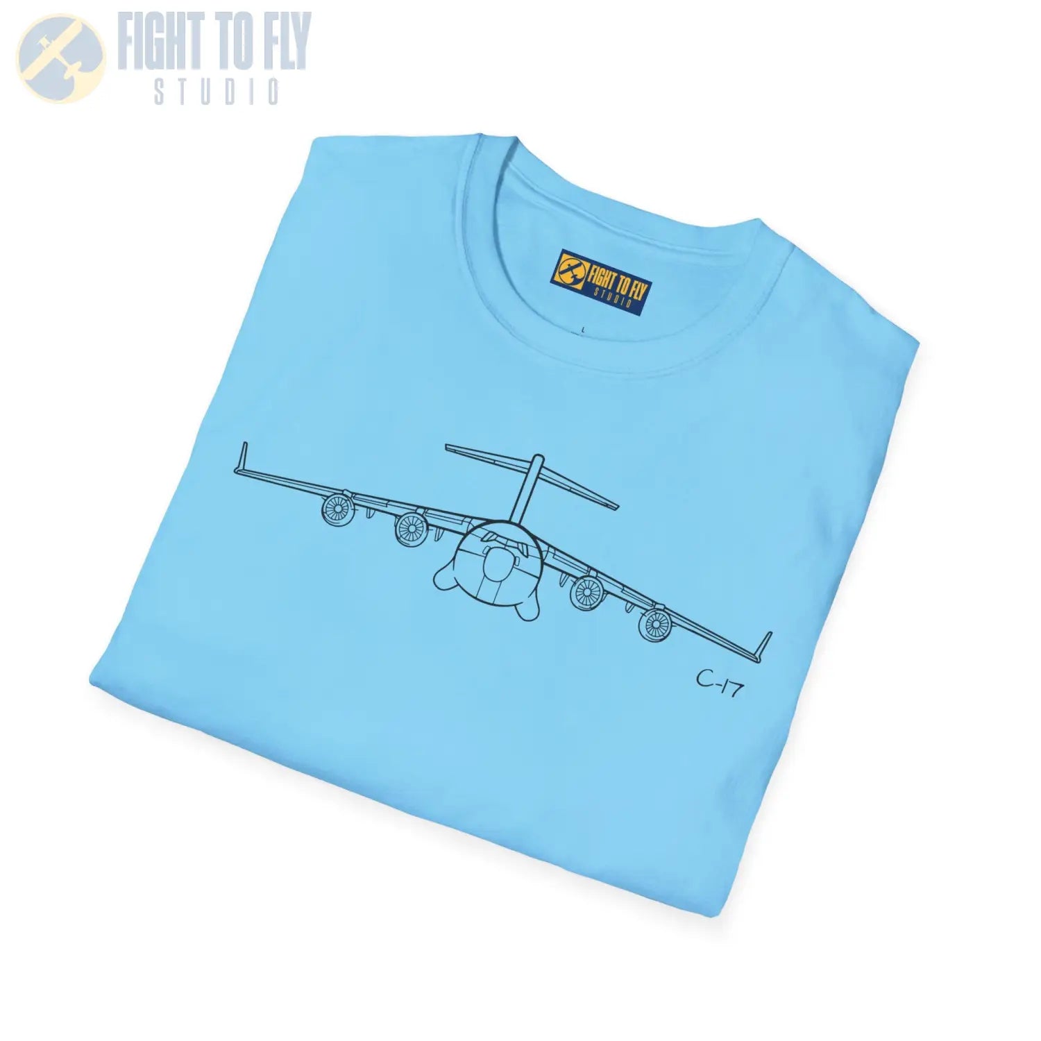 C-17 Globemaster III Front View T-Shirt - Pilot gifts - WWII warbird t-shirt