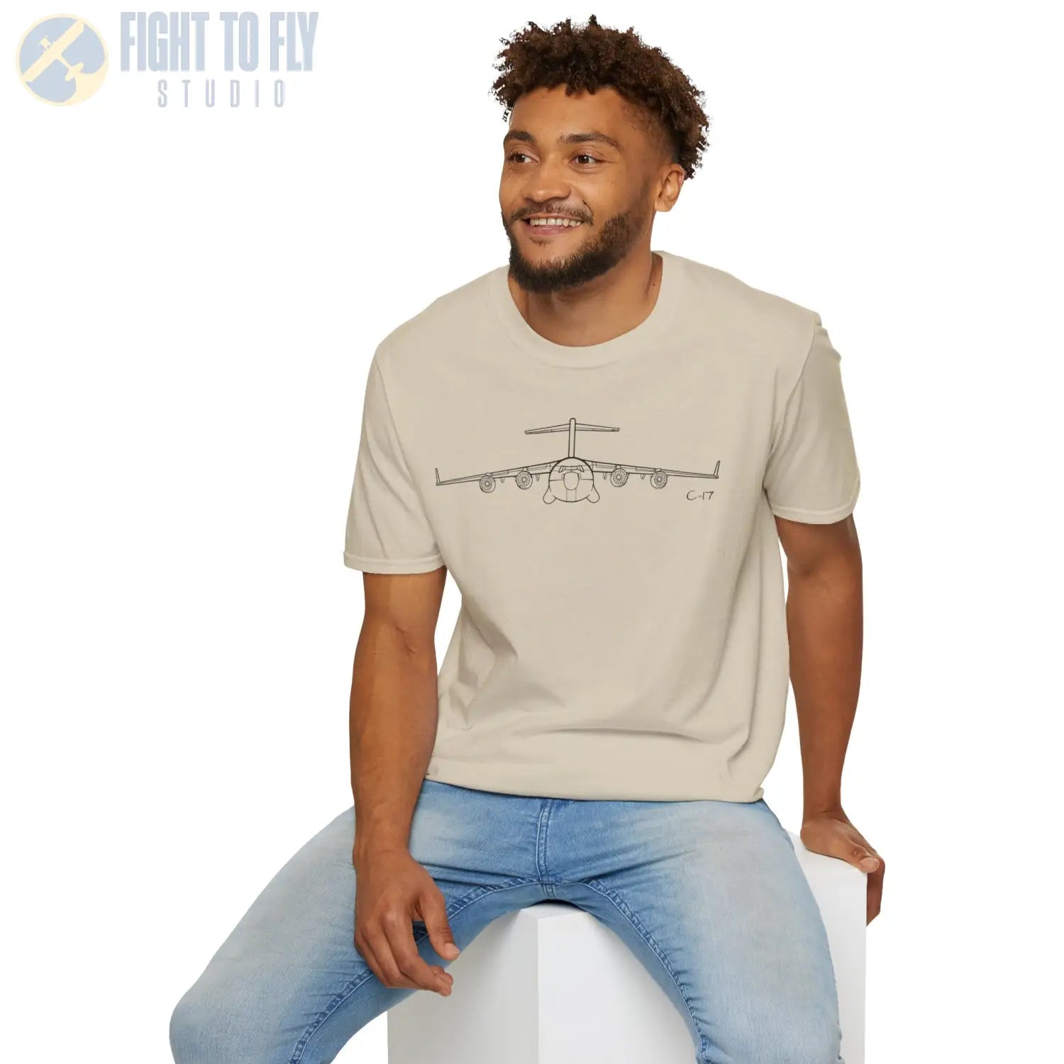 C-17 Globemaster III Front View T-Shirt - Pilot gifts - WWII warbird t-shirt